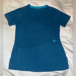 Carhartt Women's Blue Scrub Top